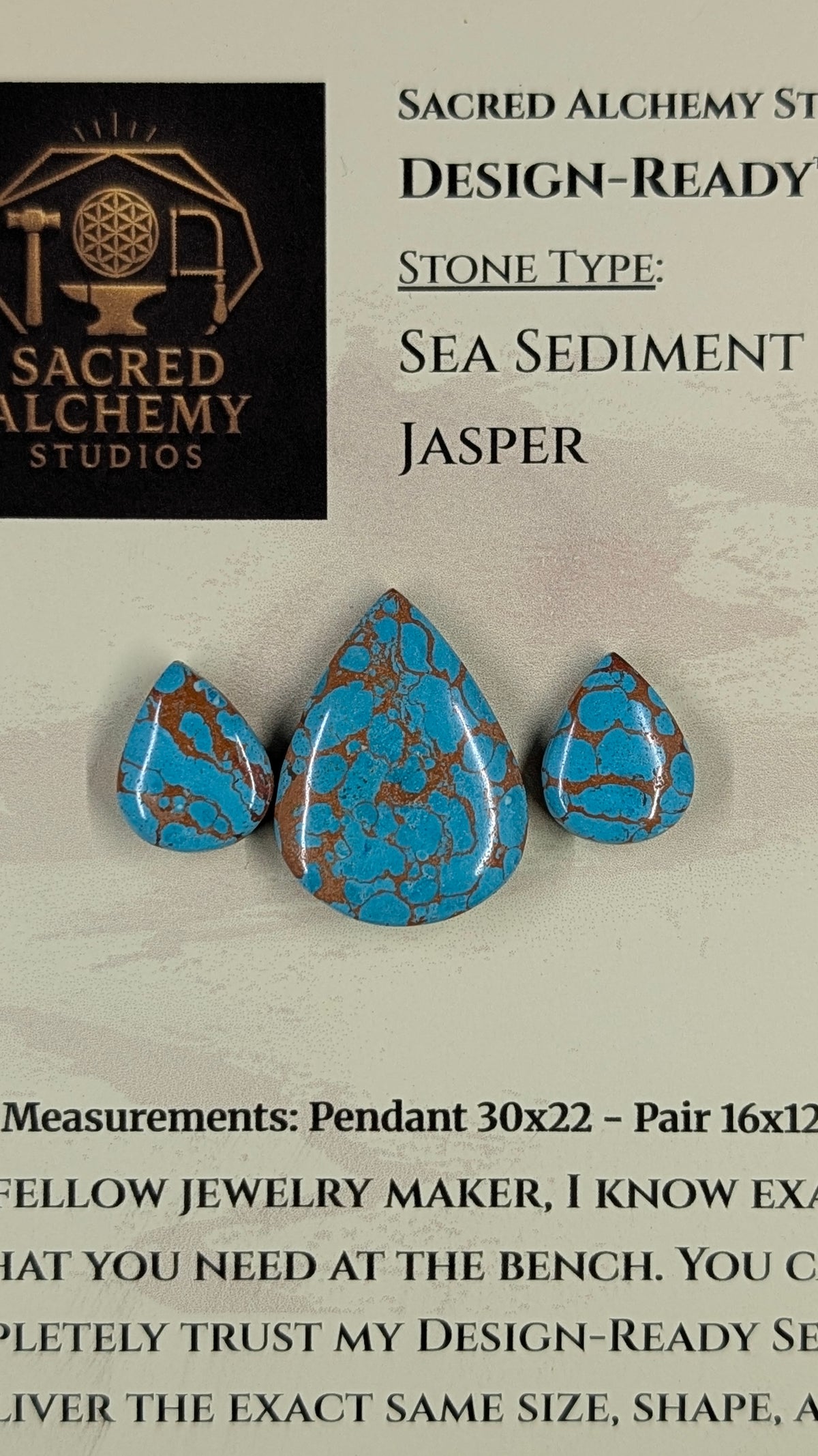 Tear Shape - Sea Sediment Jasper - Design-Ready™