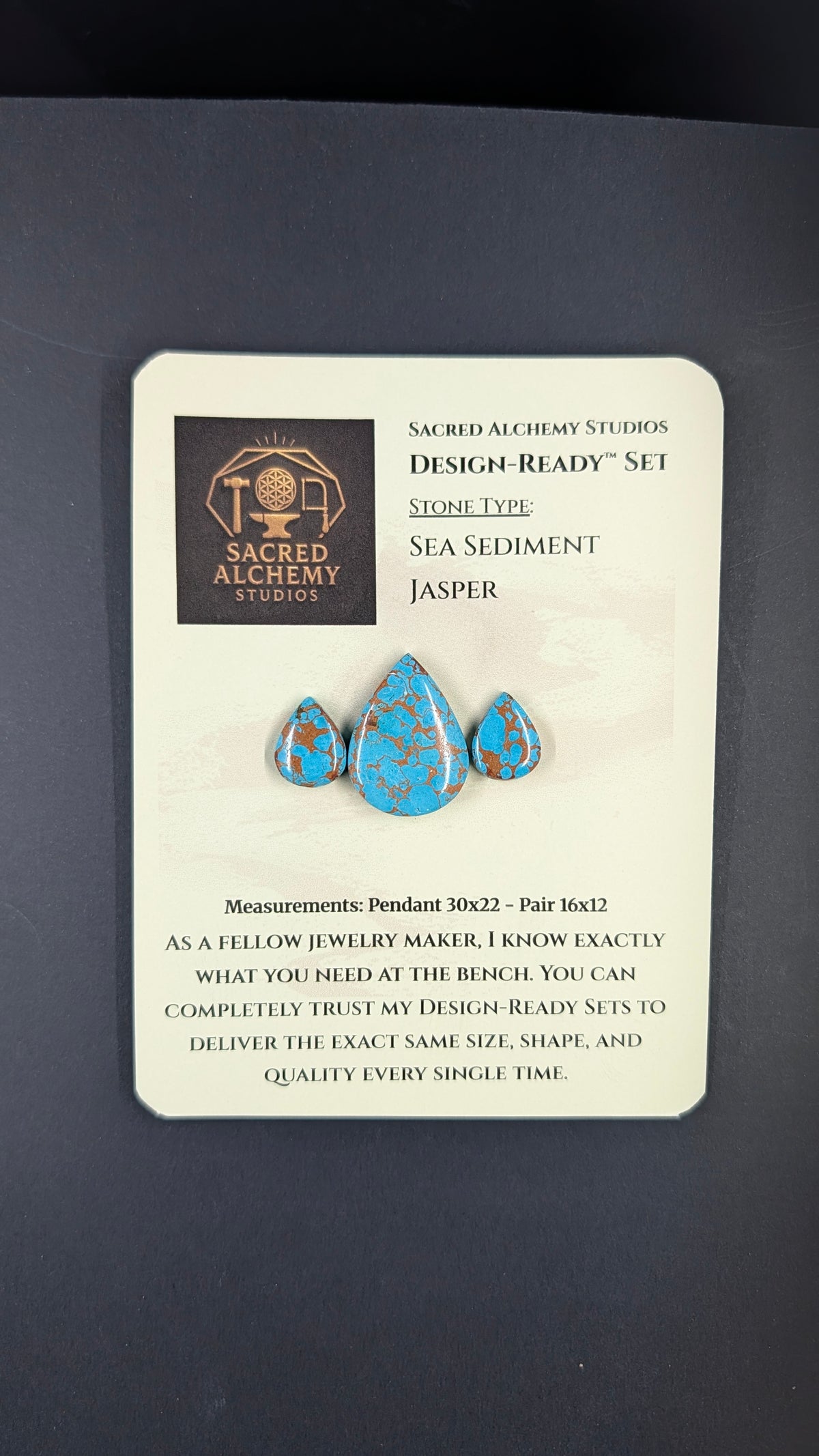 Tear Shape - Sea Sediment Jasper - Design-Ready™