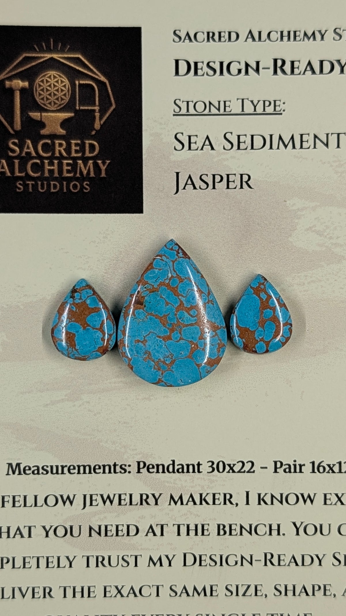 Tear Shape - Sea Sediment Jasper - Design-Ready™