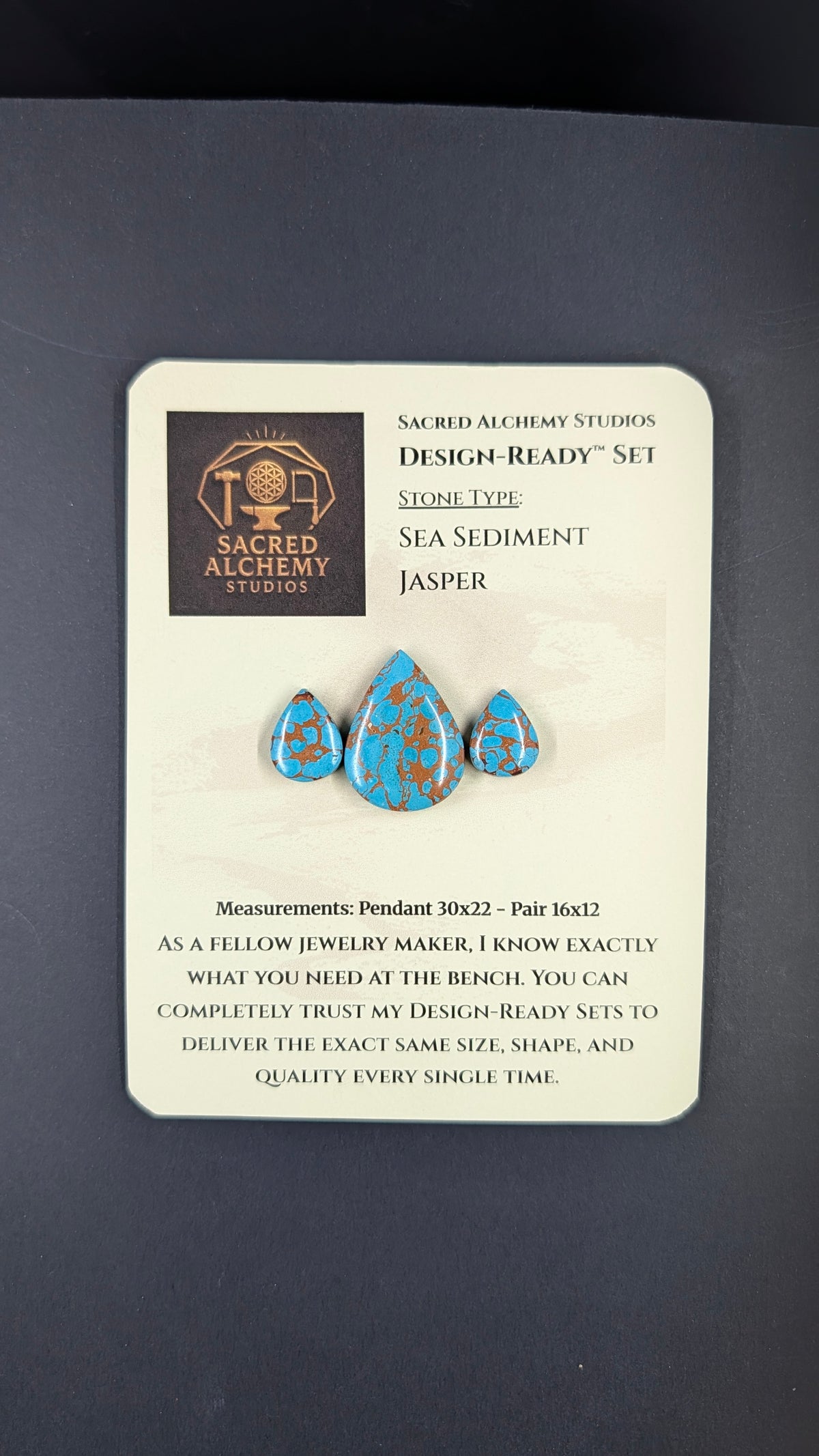 Tear Shape - Sea Sediment Jasper - Design-Ready™