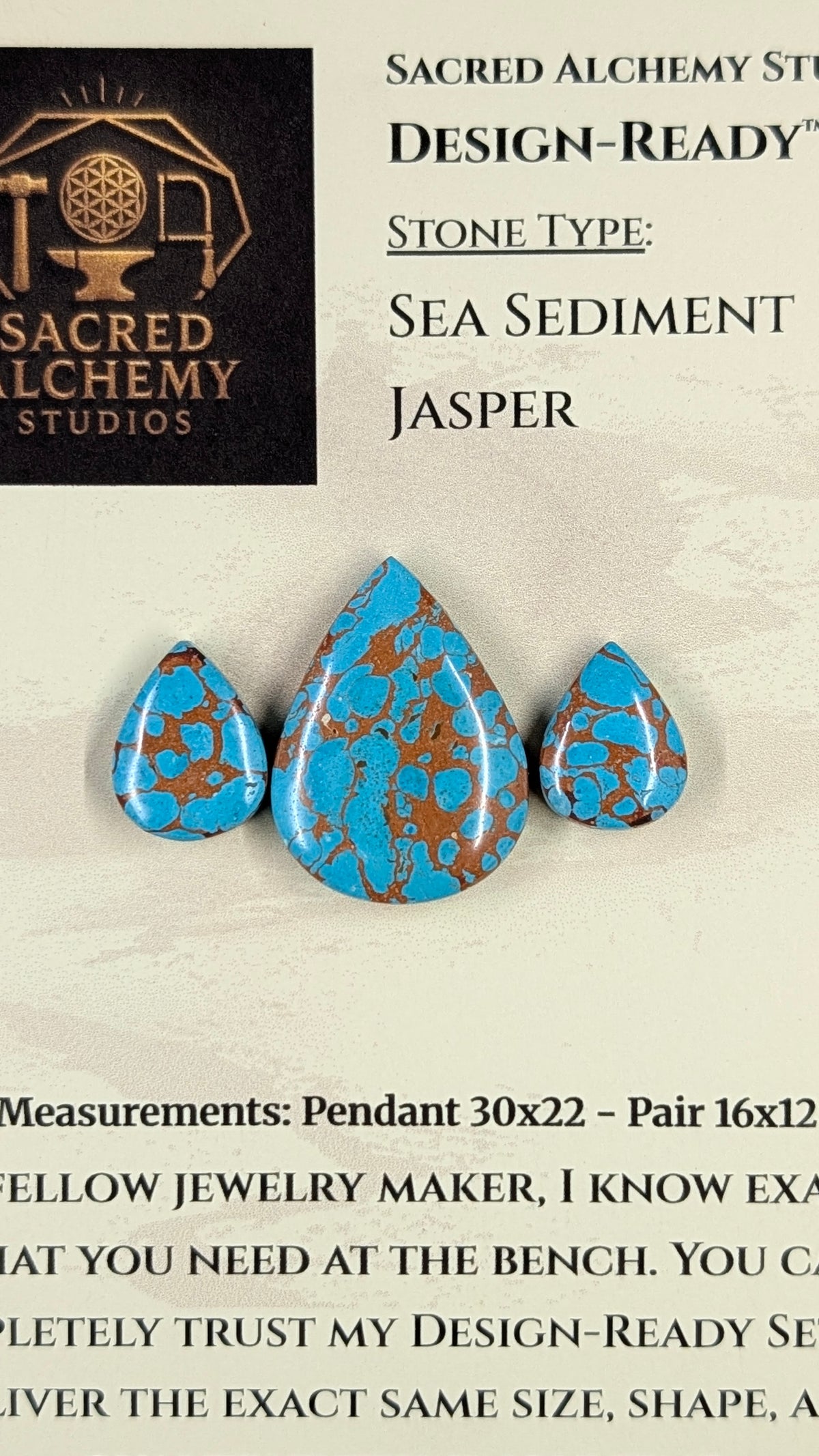 Tear Shape - Sea Sediment Jasper - Design-Ready™