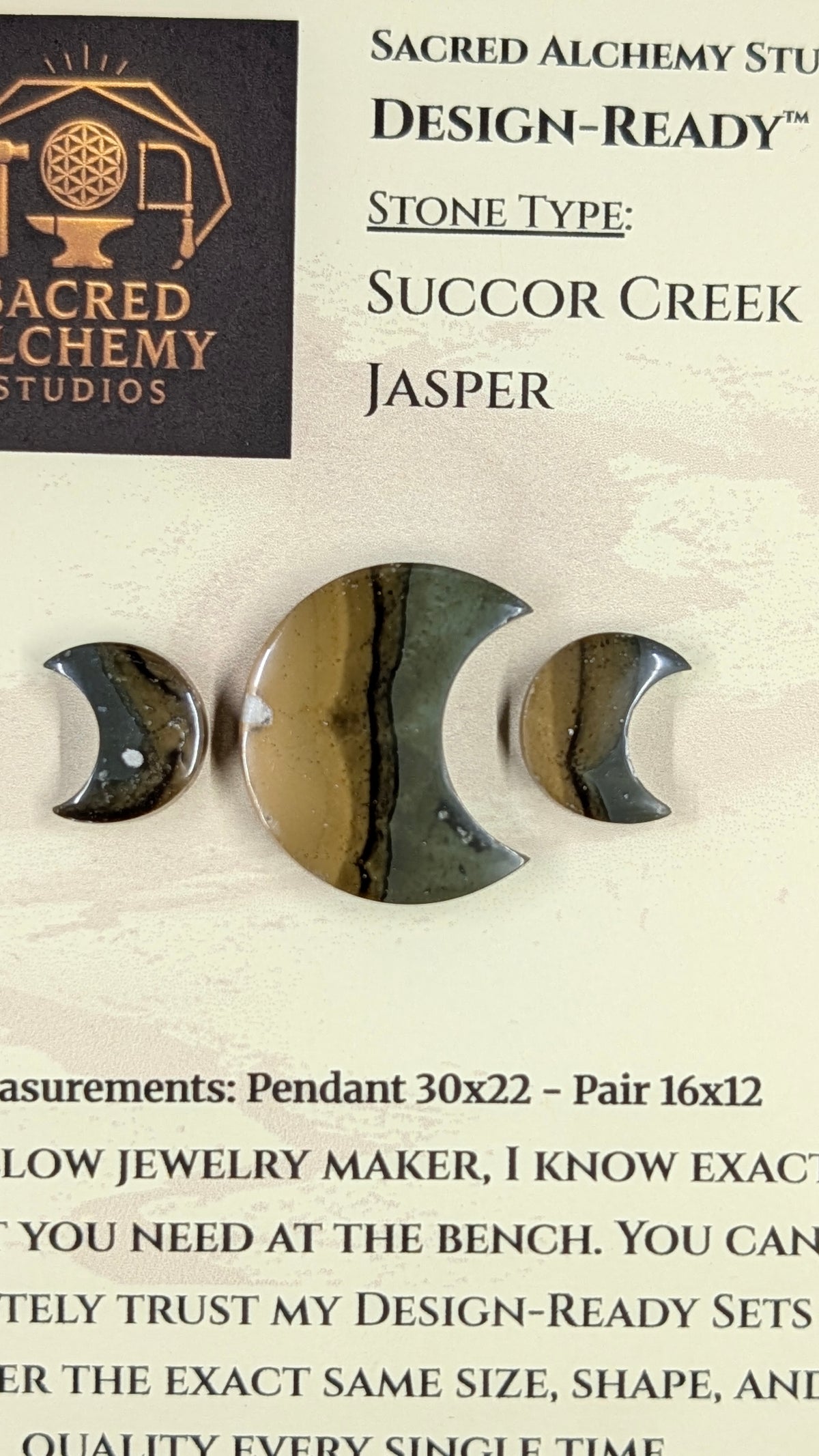 Crescent Moon - Succor Creek Jasper - Design-Ready™ Set