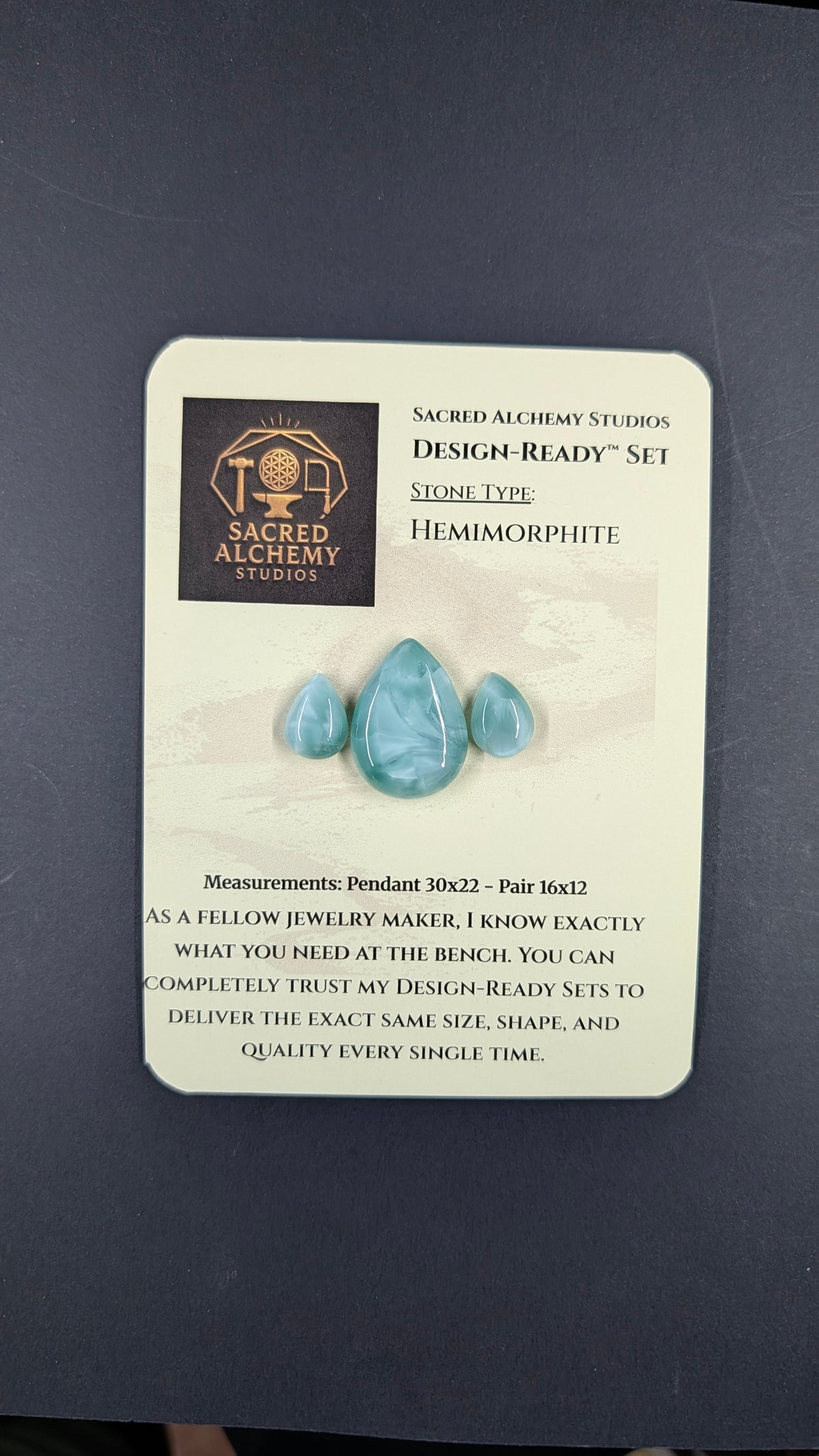 Tear Shape - Hemimorphite - Design-Ready™ Set