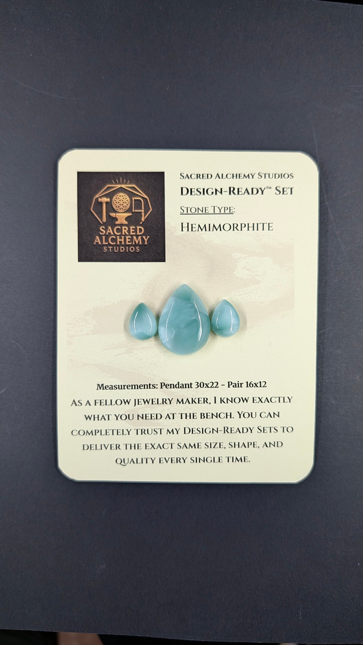 Tear Shape - Hemimorphite - Design-Ready™ Set