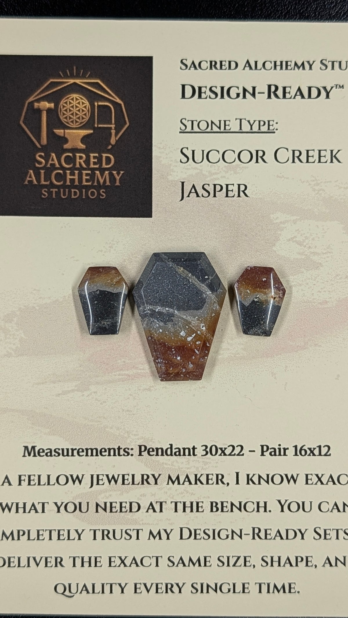 Coffin Shape - Succor Creek Jasper - Design-Ready™ Set