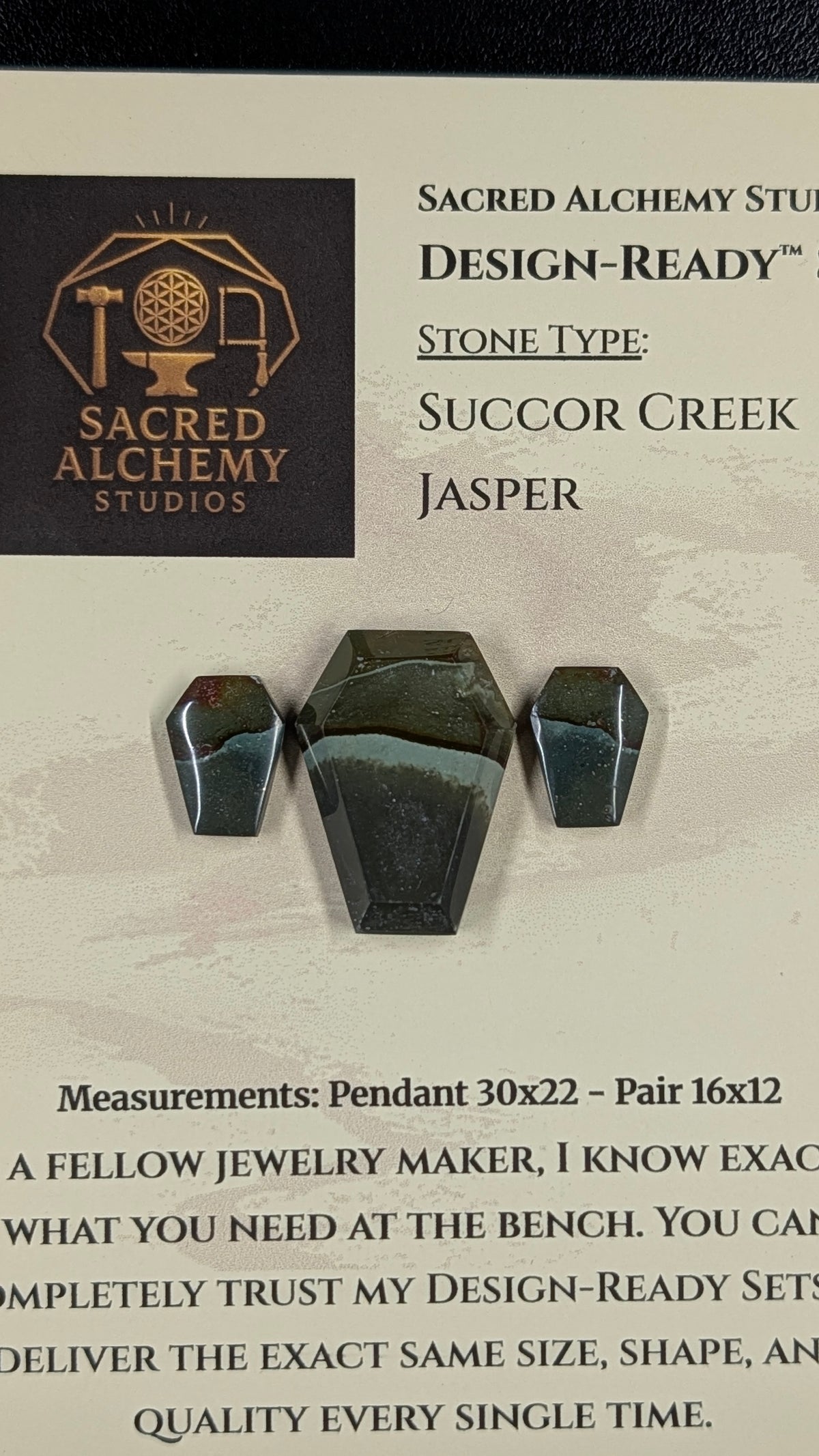 Coffin Shape - Succor Creek Jasper - Design-Ready™ Set