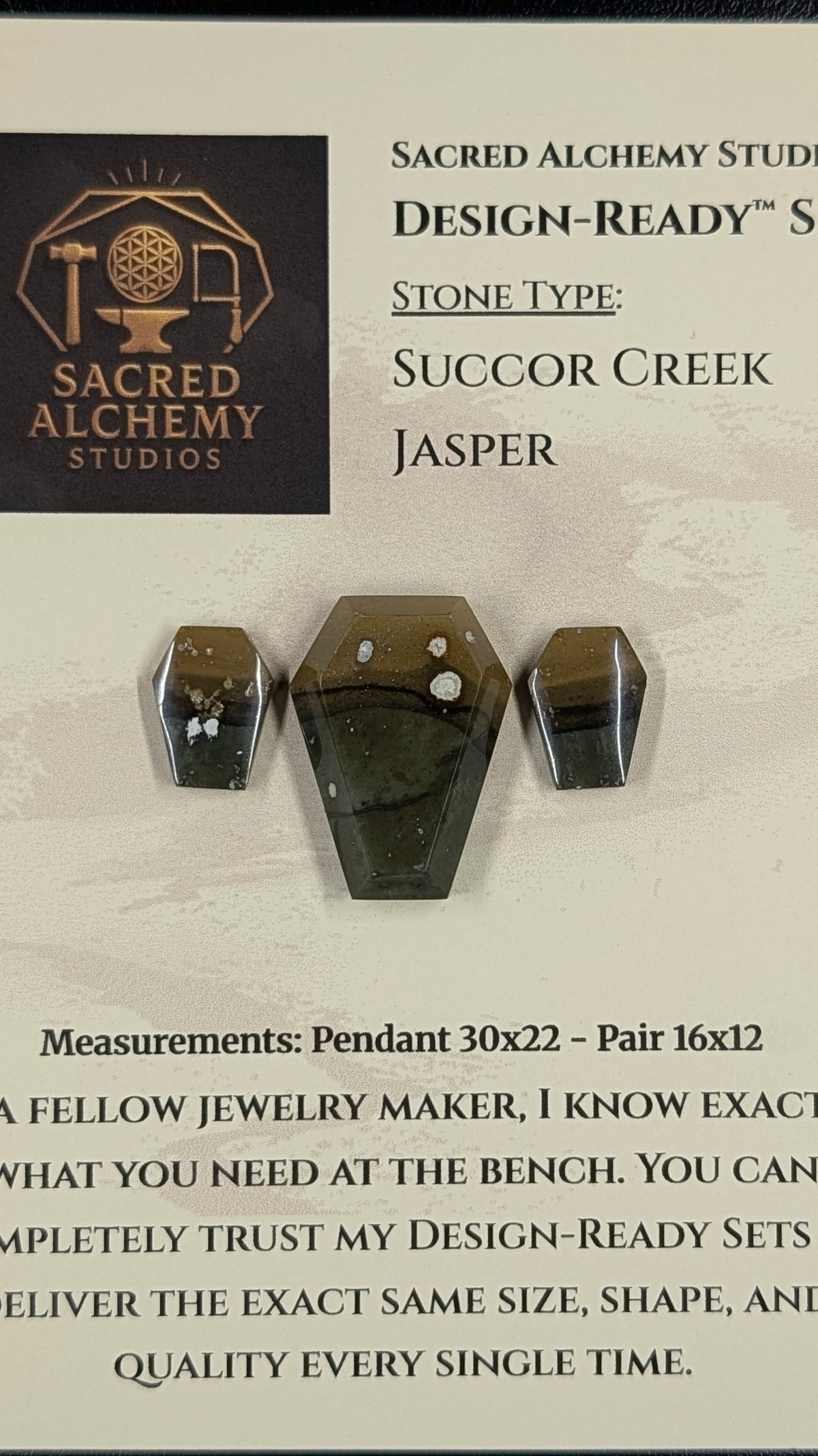 Coffin Shape - Succor Creek Jasper - Design-Ready™ Set