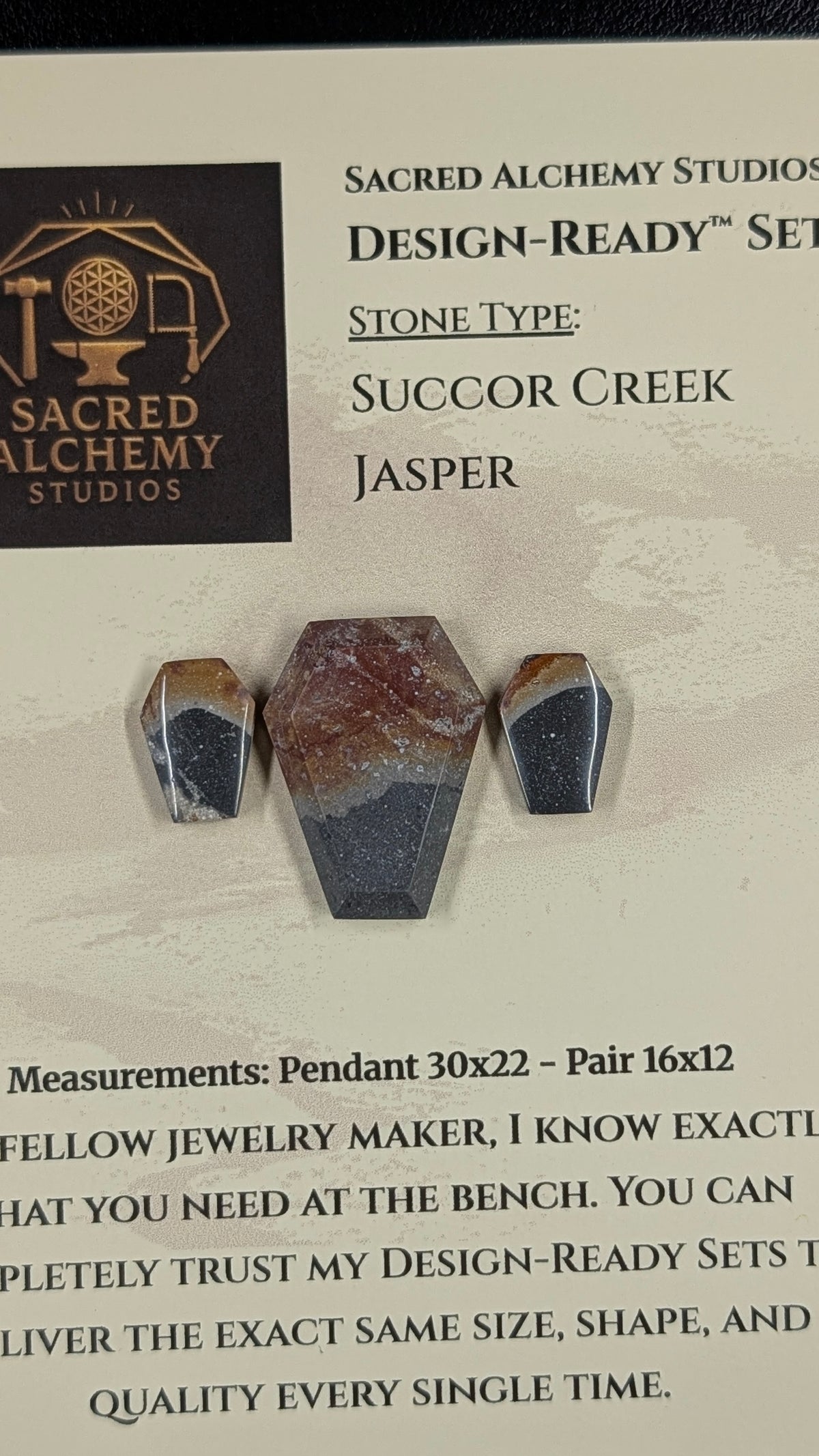 Coffin Shape - Succor Creek Jasper - Design-Ready™ Set