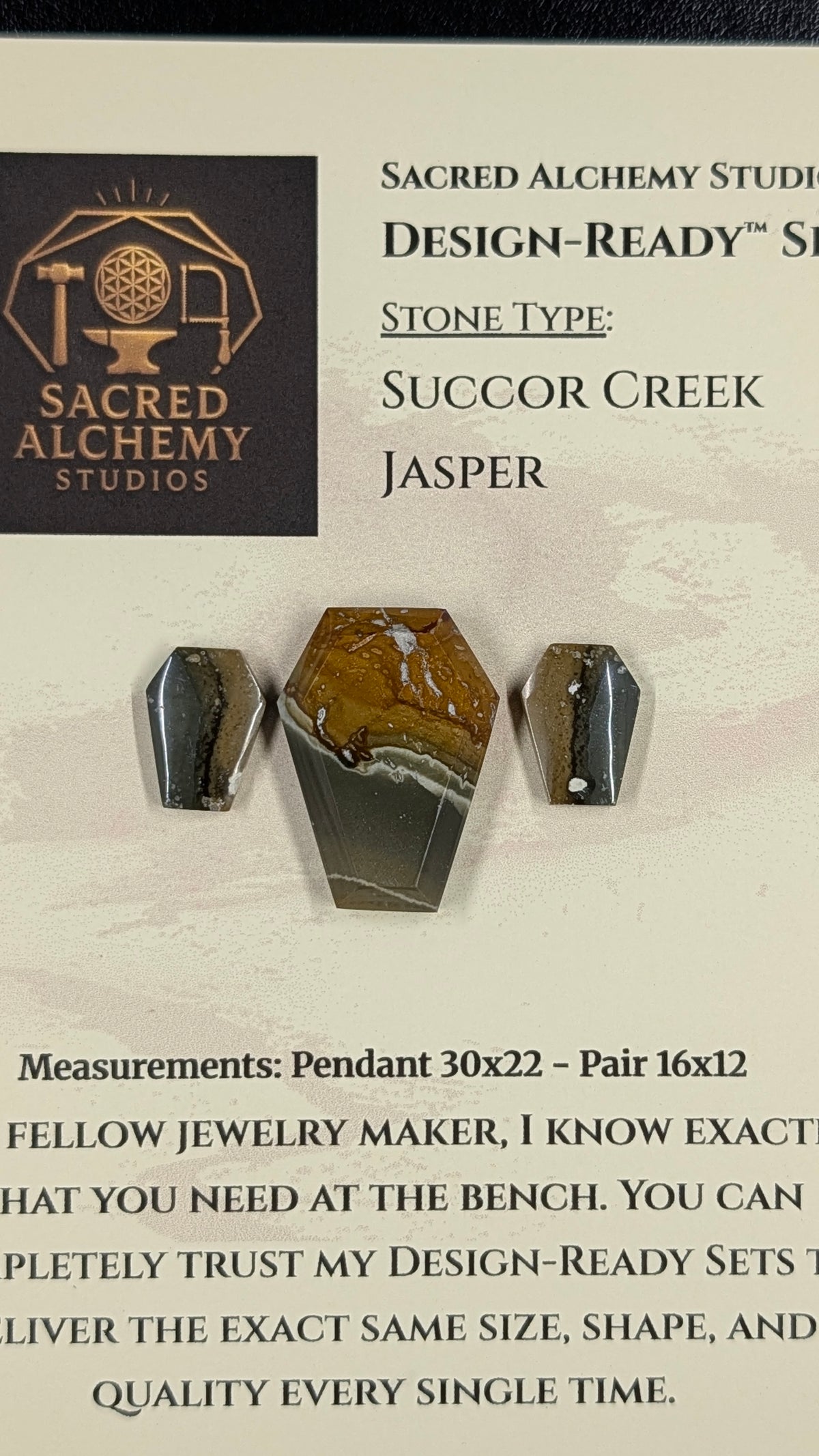Coffin Shape - Succor Creek Jasper - Design-Ready™ Set