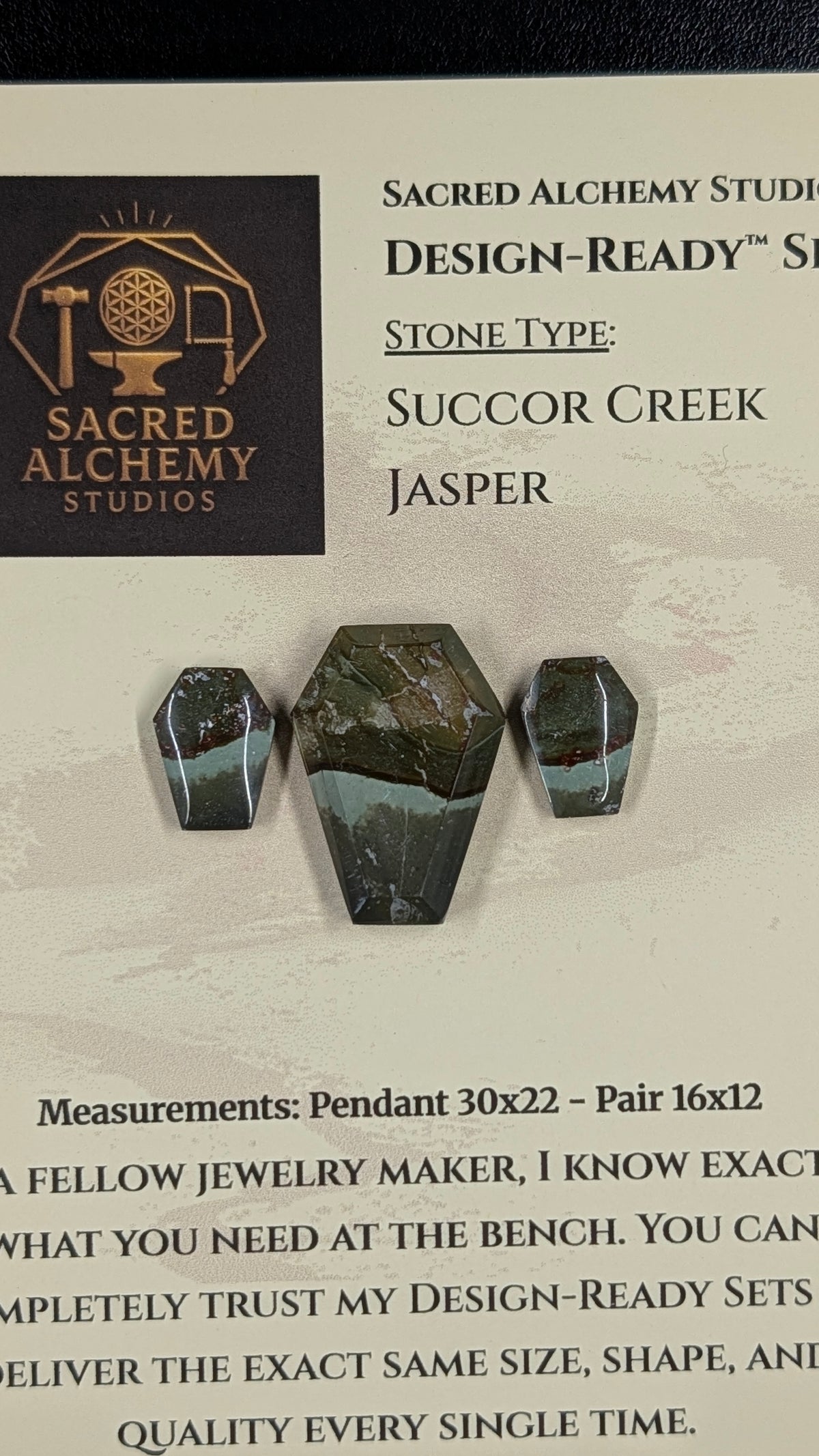 Coffin Shape - Succor Creek Jasper - Design-Ready™ Set