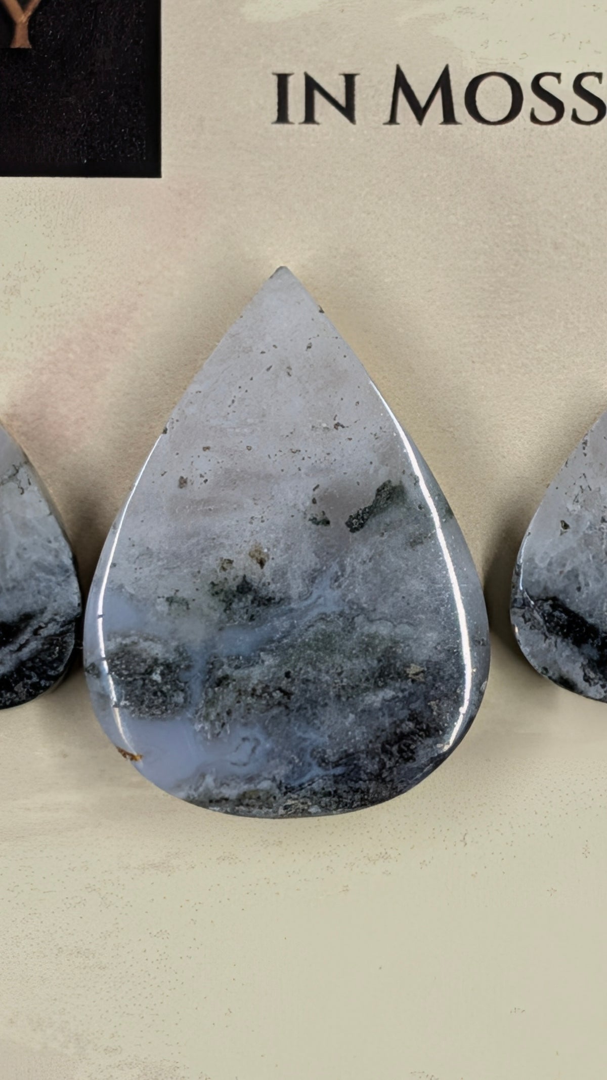 Tear Shape - Pyrite & Amethyst in Moss Agate - Design-Ready™ Set