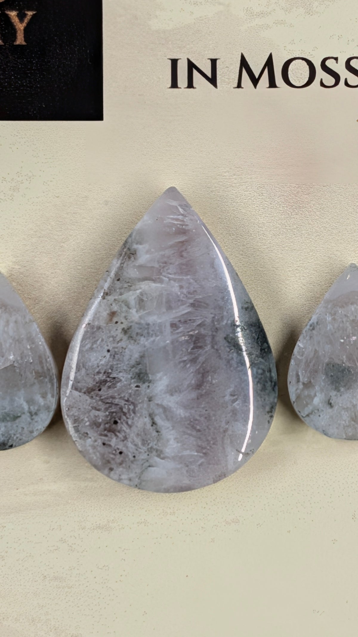 Tear Shape - Pyrite & Amethyst in Moss Agate - Design-Ready™ Set