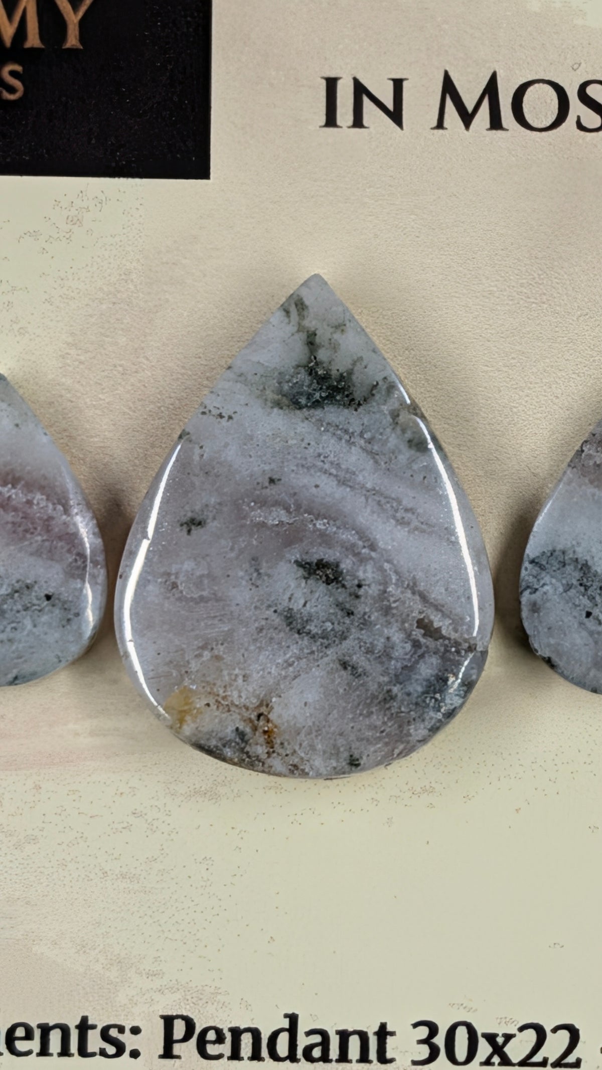 Tear Shape - Pyrite & Amethyst in Moss Agate - Design-Ready™ Set