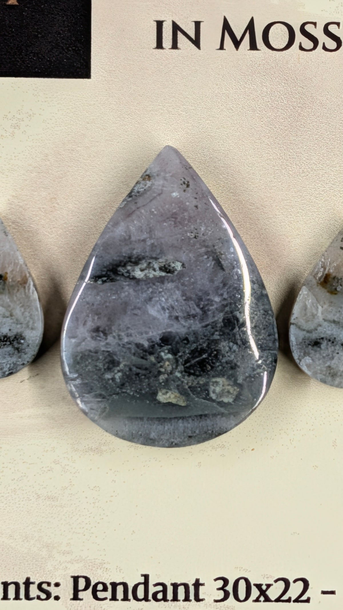 Tear Shape - Pyrite & Amethyst in Moss Agate - Design-Ready™ Set