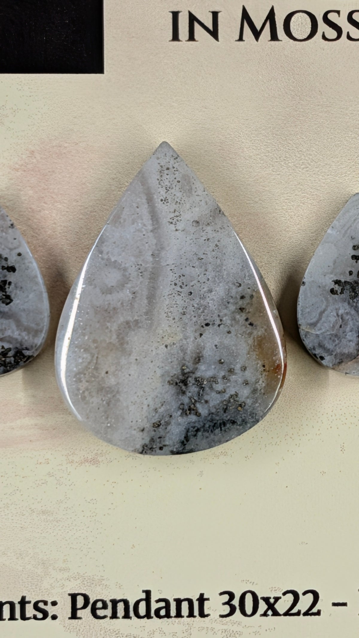 Tear Shape - Pyrite & Amethyst in Moss Agate - Design-Ready™ Set