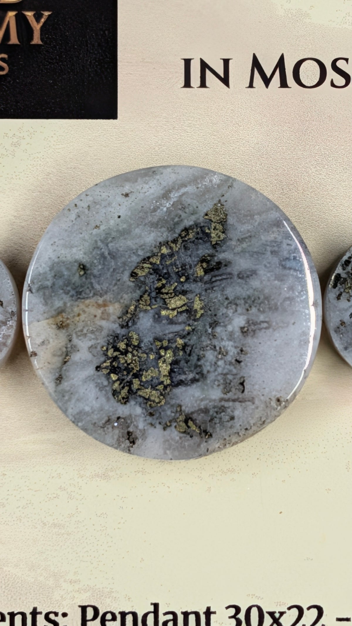 Circle Shape - Pyrite & Amethyst in Moss Agate - Design-Ready™ Set