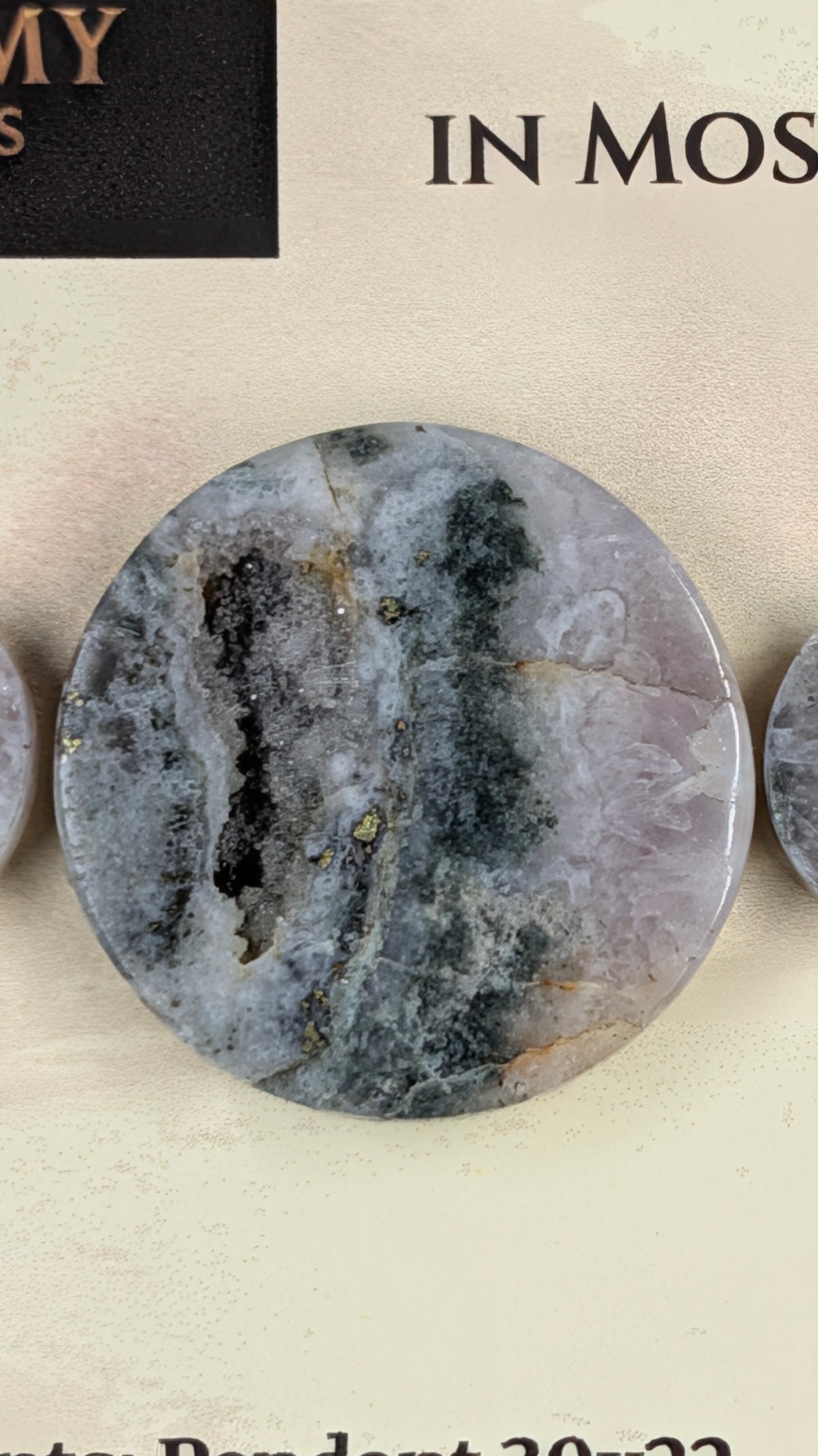 Circle Shape - Pyrite & Amethyst in Moss Agate - Design-Ready™ Set