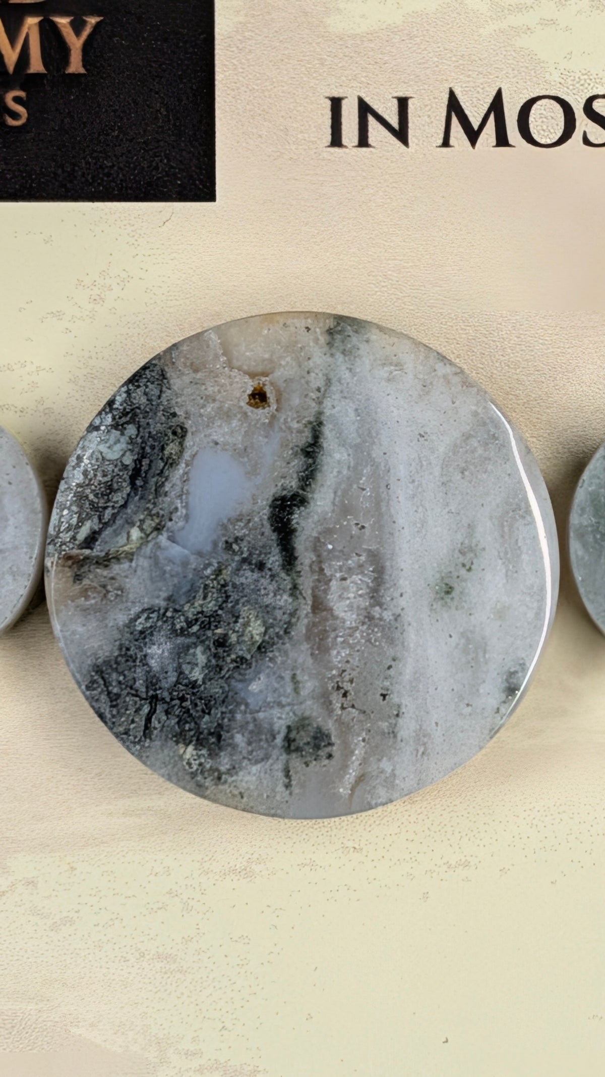 Circle Shape - Pyrite & Amethyst in Moss Agate - Design-Ready™ Set