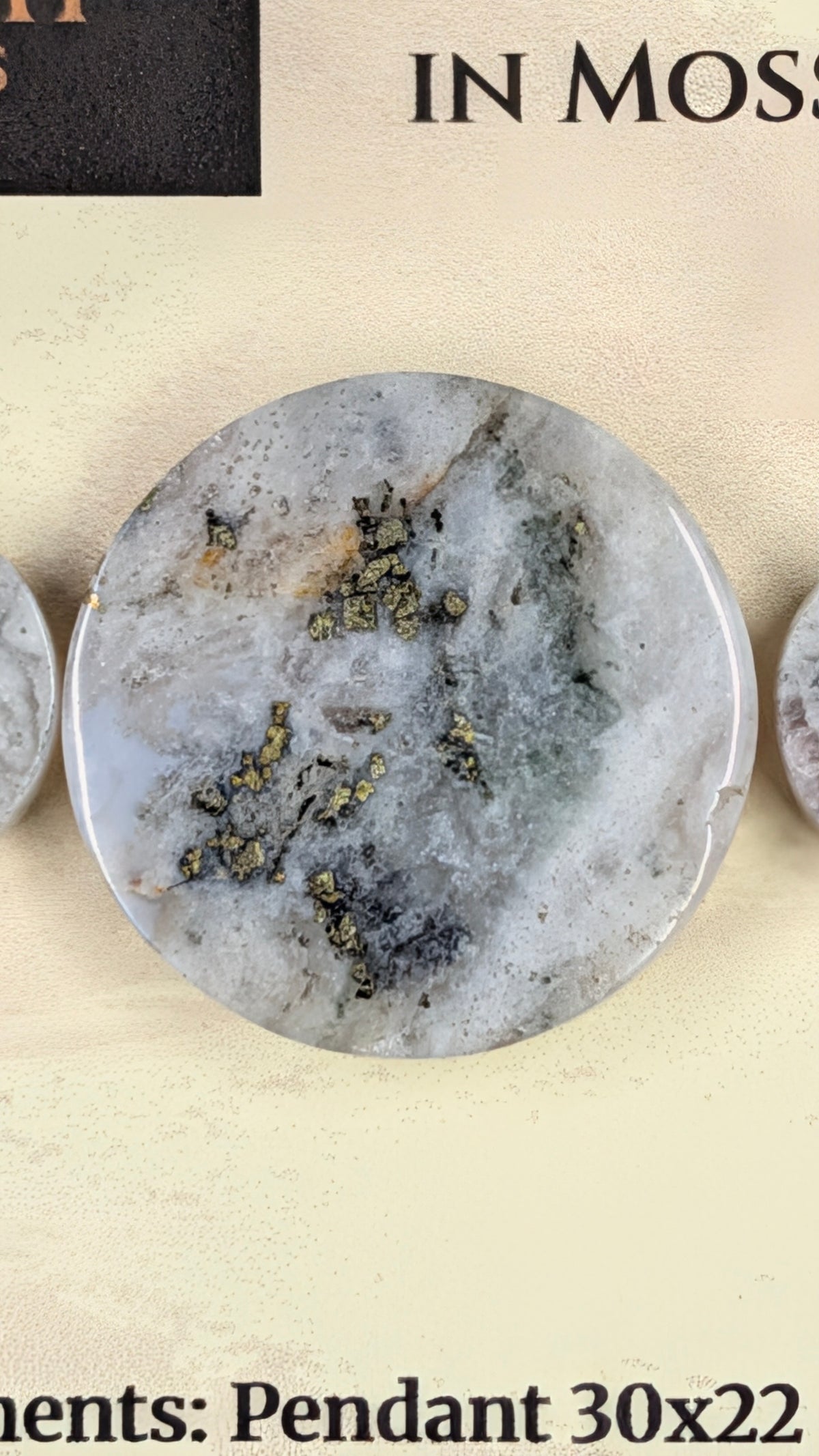 Circle Shape - Pyrite & Amethyst in Moss Agate - Design-Ready™ Set