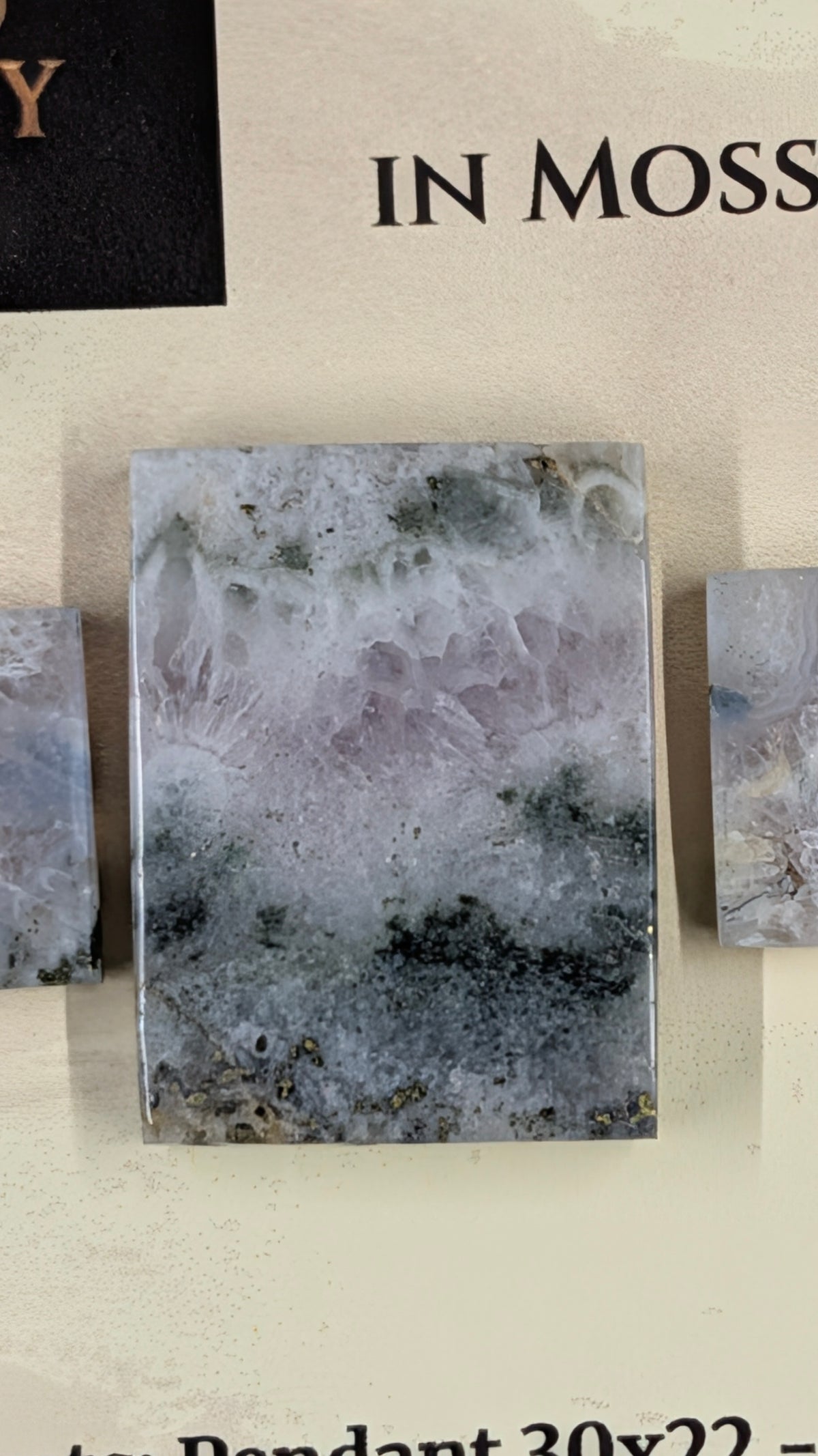 Rectangle Shape - Pyrite & Amethyst in Moss Agate - Design-Ready™ Set