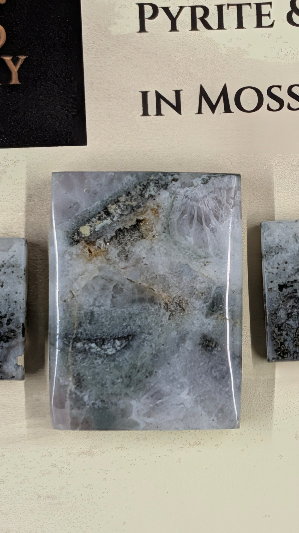 Rectangle Shape - Pyrite & Amethyst in Moss Agate - Design-Ready™ Set
