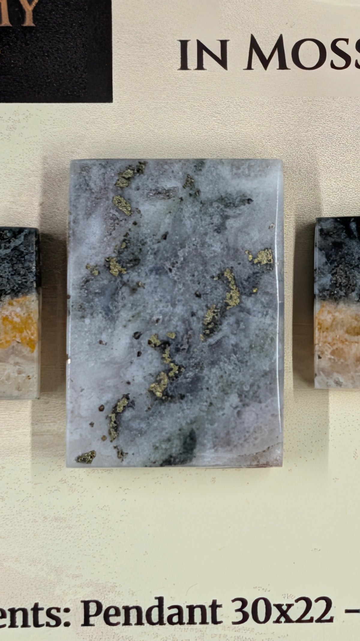 Rectangle Shape - Pyrite & Amethyst in Moss Agate - Design-Ready™ Set