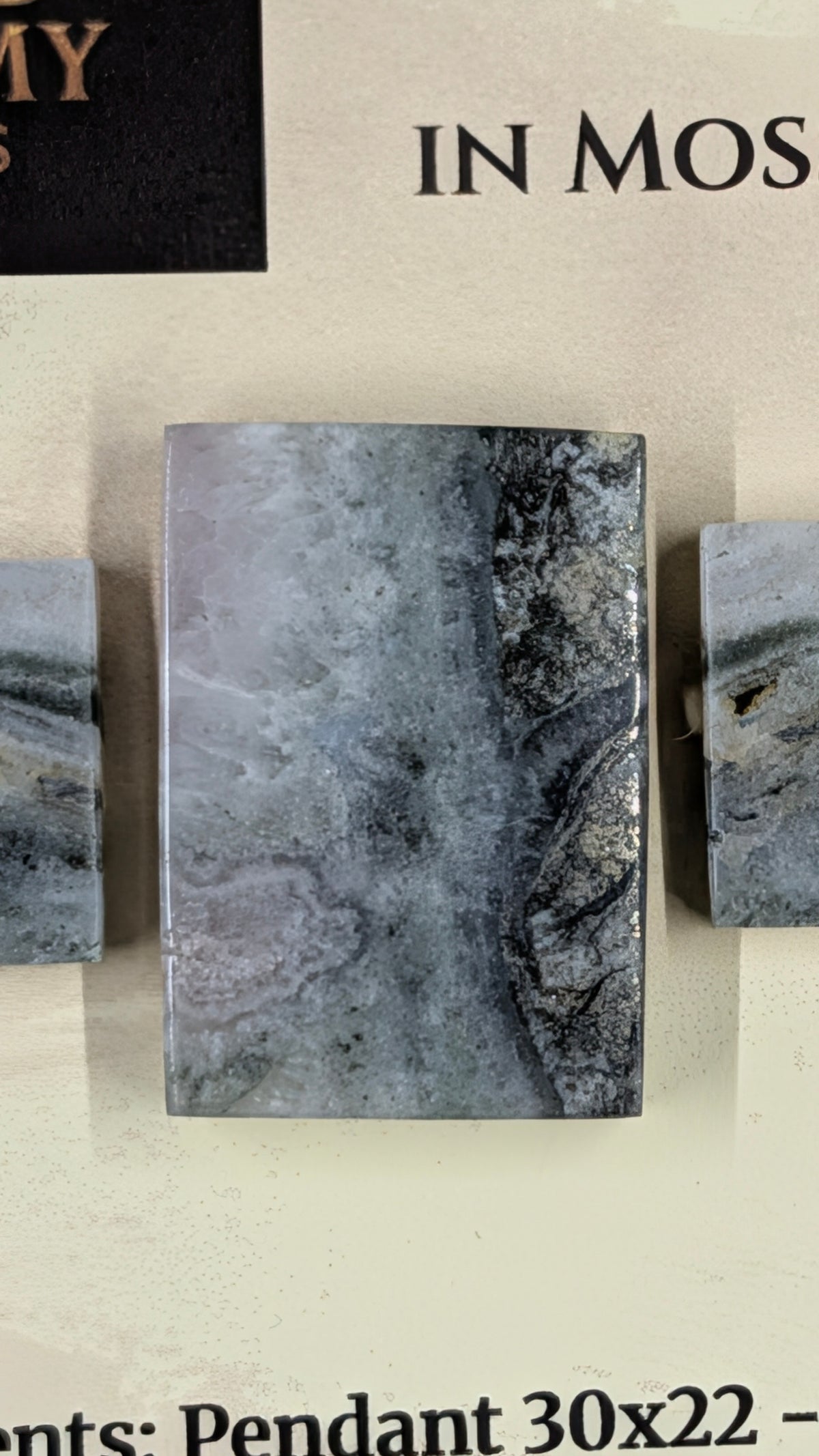 Rectangle Shape - Pyrite & Amethyst in Moss Agate - Design-Ready™ Set