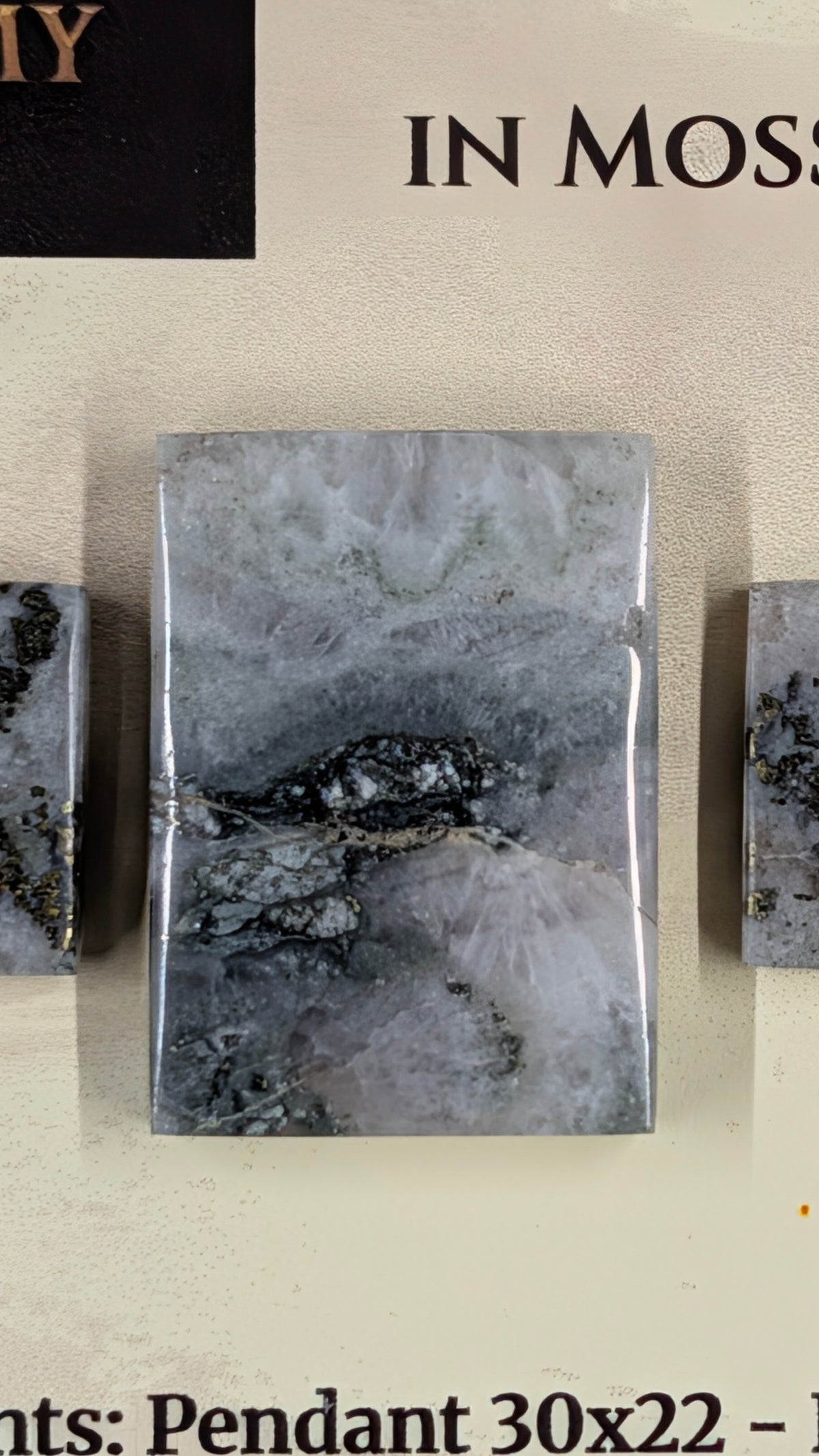 Rectangle Shape - Pyrite & Amethyst in Moss Agate - Design-Ready™ Set