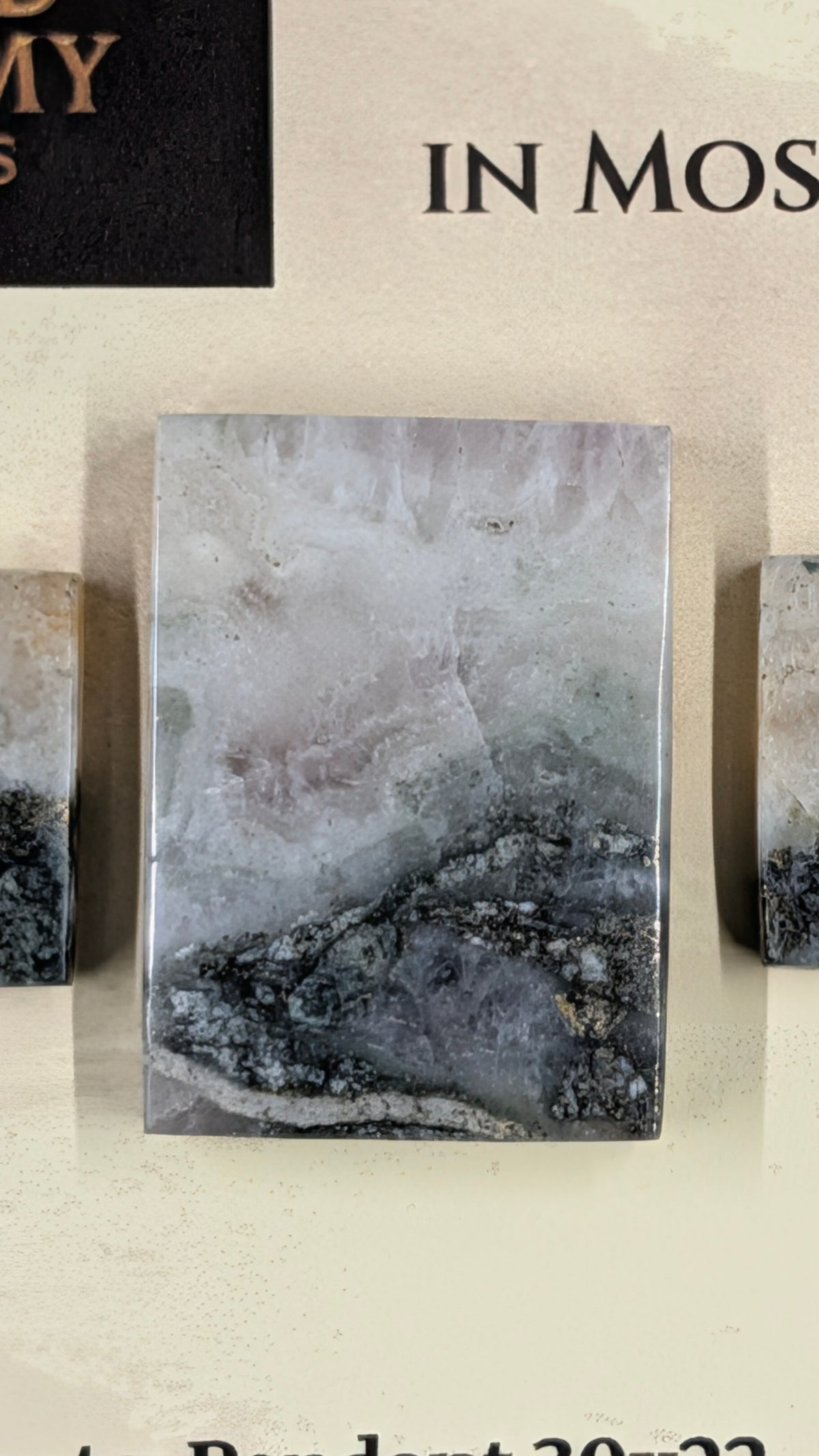 Rectangle Shape - Pyrite & Amethyst in Moss Agate - Design-Ready™ Set