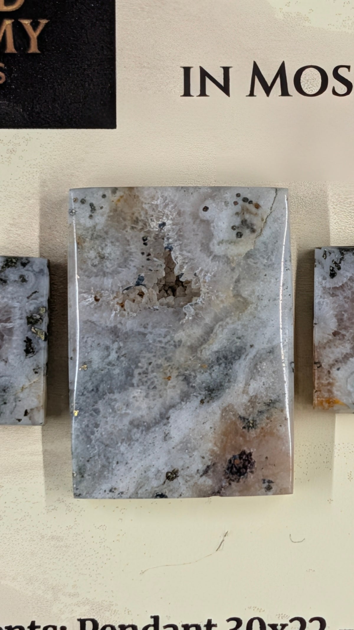 Rectangle Shape - Pyrite & Amethyst in Moss Agate - Design-Ready™ Set
