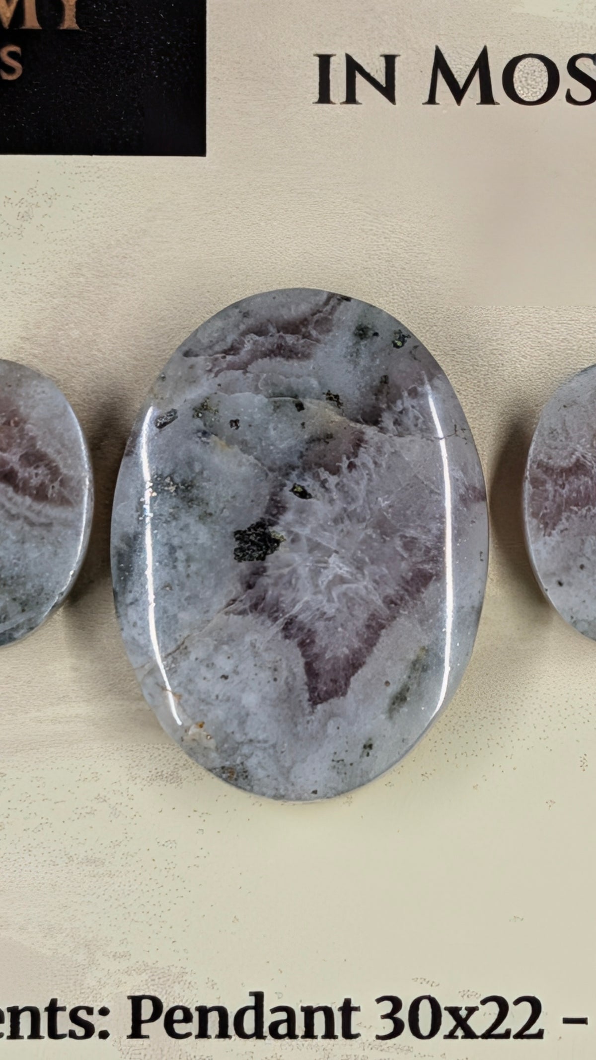 Oval Shape - Pyrite & Amethyst in Moss Agate - Design-Ready™ Set