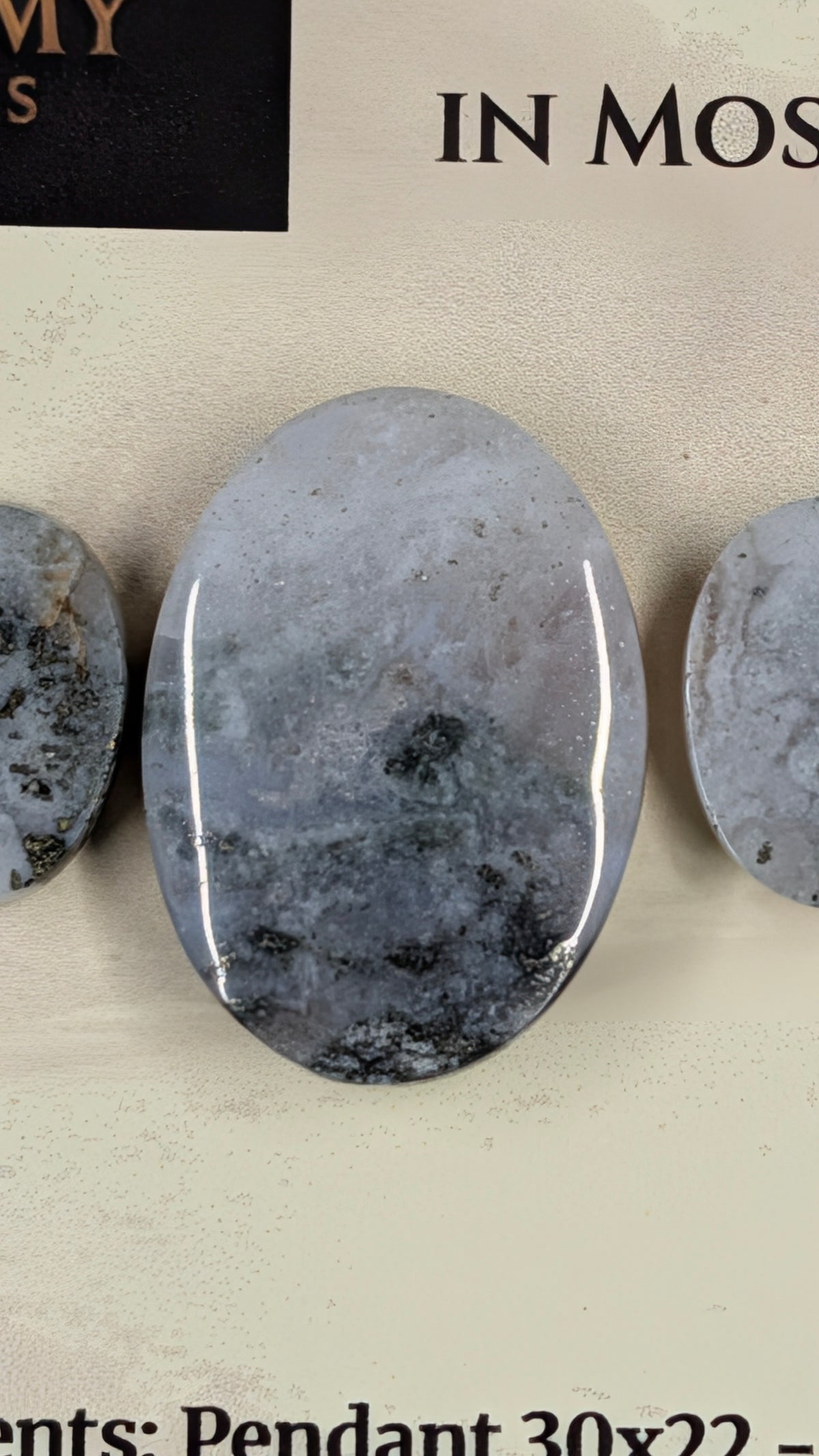 Oval Shape - Pyrite & Amethyst in Moss Agate - Design-Ready™ Set