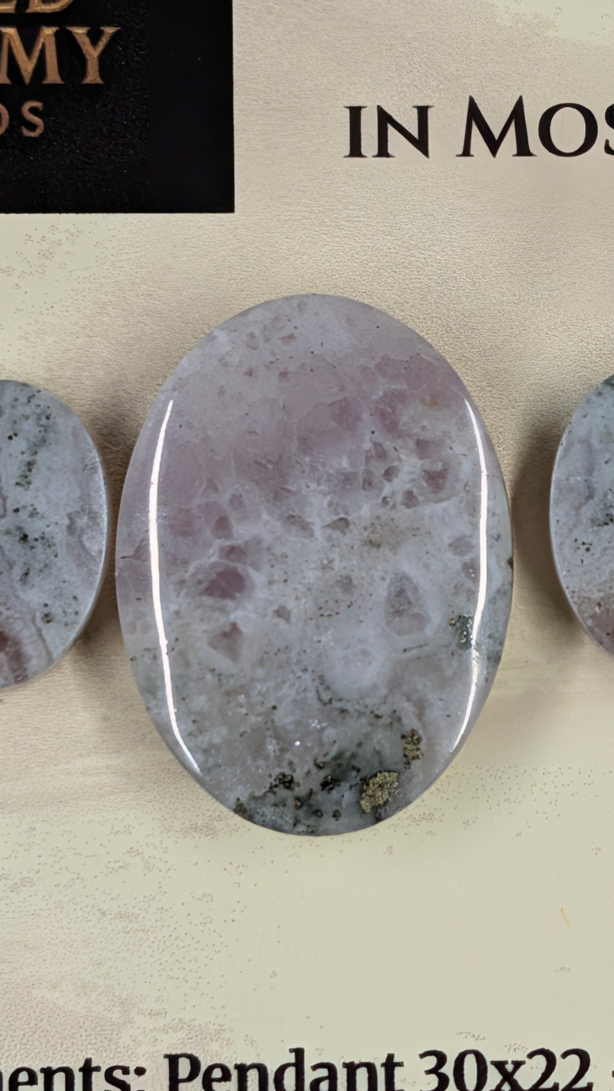 Oval Shape - Pyrite & Amethyst in Moss Agate - Design-Ready™ Set