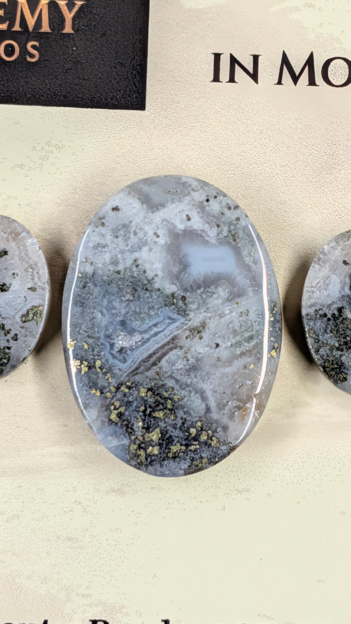 Oval Shape - Pyrite & Amethyst in Moss Agate - Design-Ready™ Set