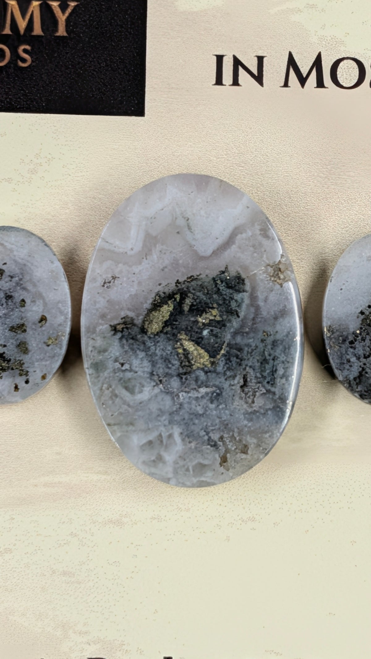 Oval Shape - Pyrite & Amethyst in Moss Agate - Design-Ready™ Set
