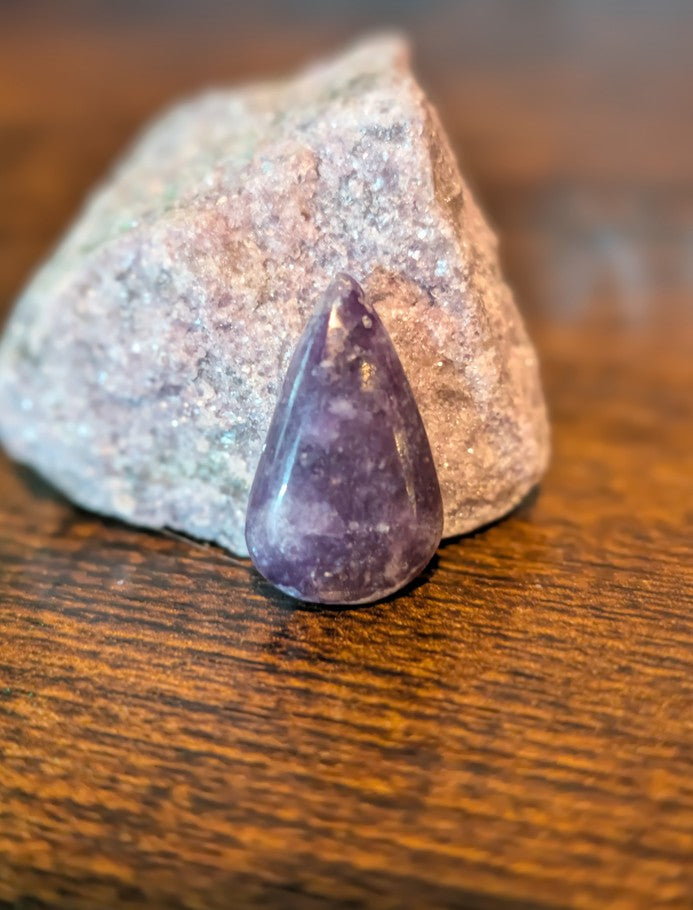 Lepidolite - India - 1 Cabochon Handcrafted by Sacred Alchemy Studios