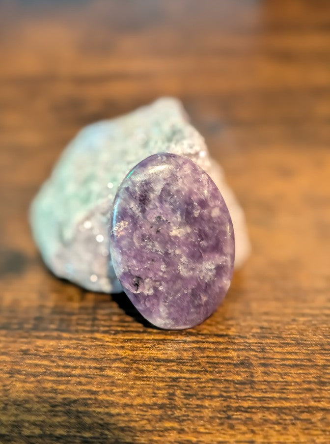 Lepidolite - India - 1 Cabochon Handcrafted by Sacred Alchemy Studios