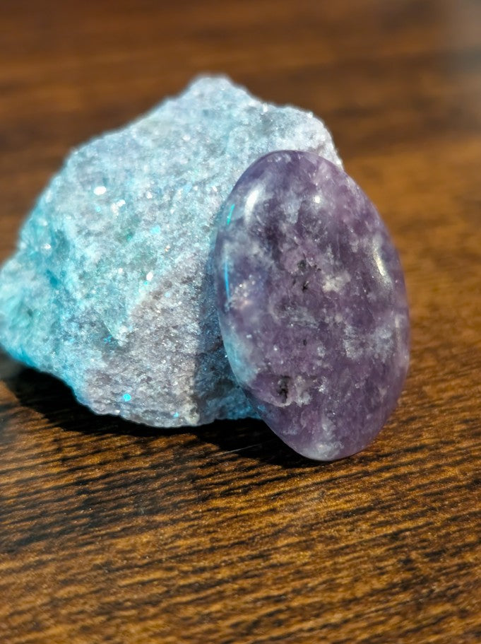 Lepidolite - India - 1 Cabochon Handcrafted by Sacred Alchemy Studios