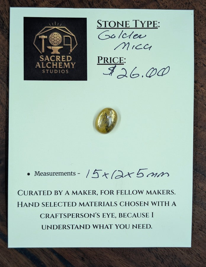 Golden Mica - Cabochon by Sacred Alchemy Studios