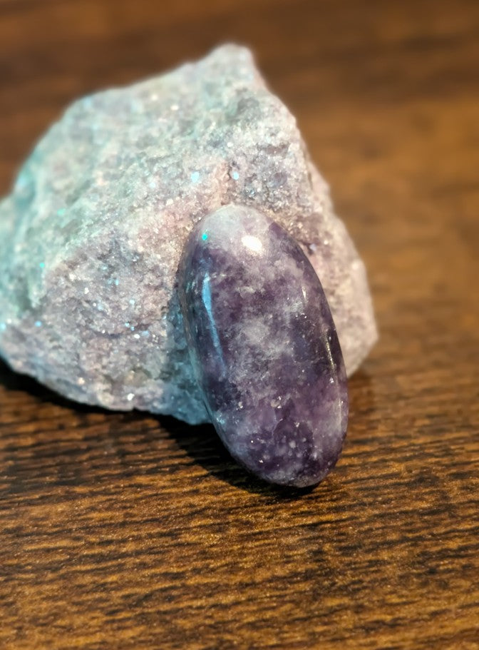 Lepidolite - India - 1 Cabochon Handcrafted by Sacred Alchemy Studios