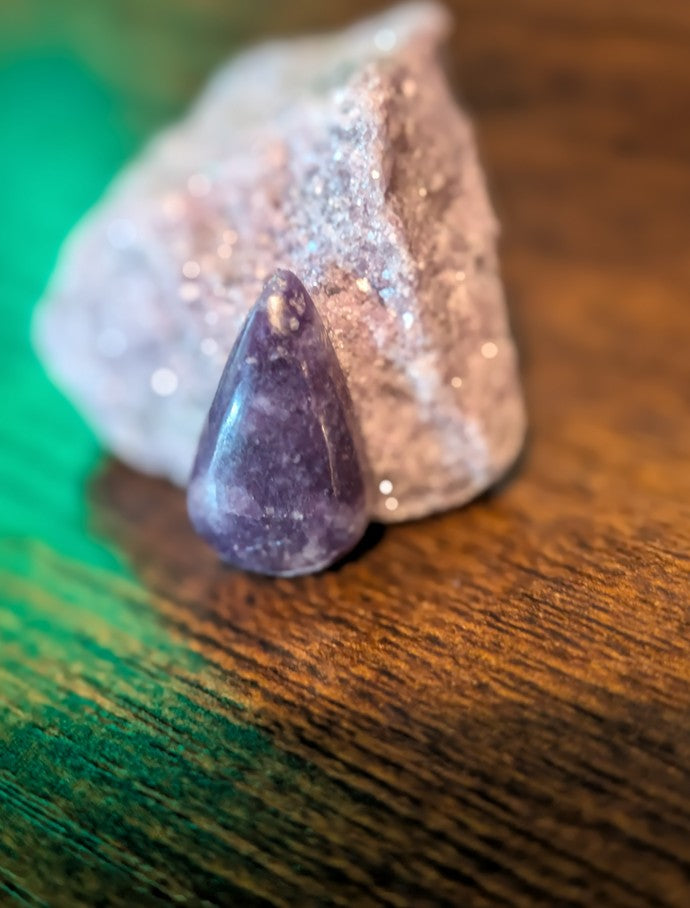 Lepidolite - India - 1 Cabochon Handcrafted by Sacred Alchemy Studios