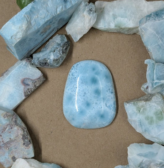 Larimar - Mined in the Dominican Republic - Cabochon - Top Grade AAA Quality