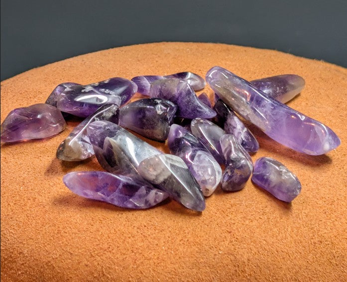 Amethyst Small Spear Tumbled - Rwanda - Top Grade - 100 grams by Sacred Alchemy Studios