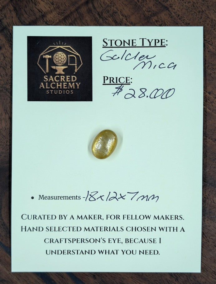 Golden Mica - Cabochon by Sacred Alchemy Studios