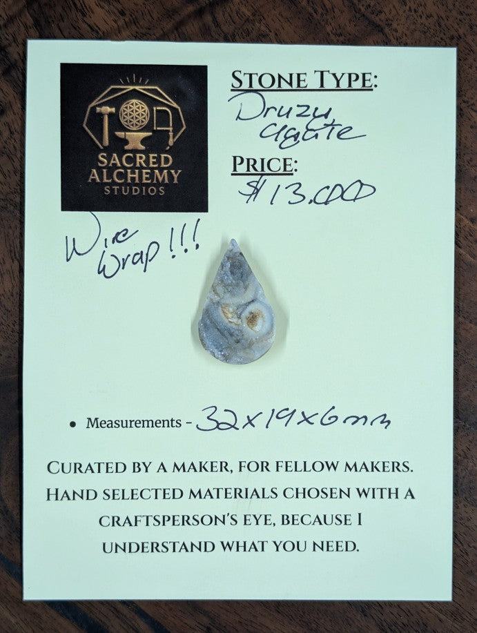 Druzy Agate Cabochon by Sacred Alchemy Studios