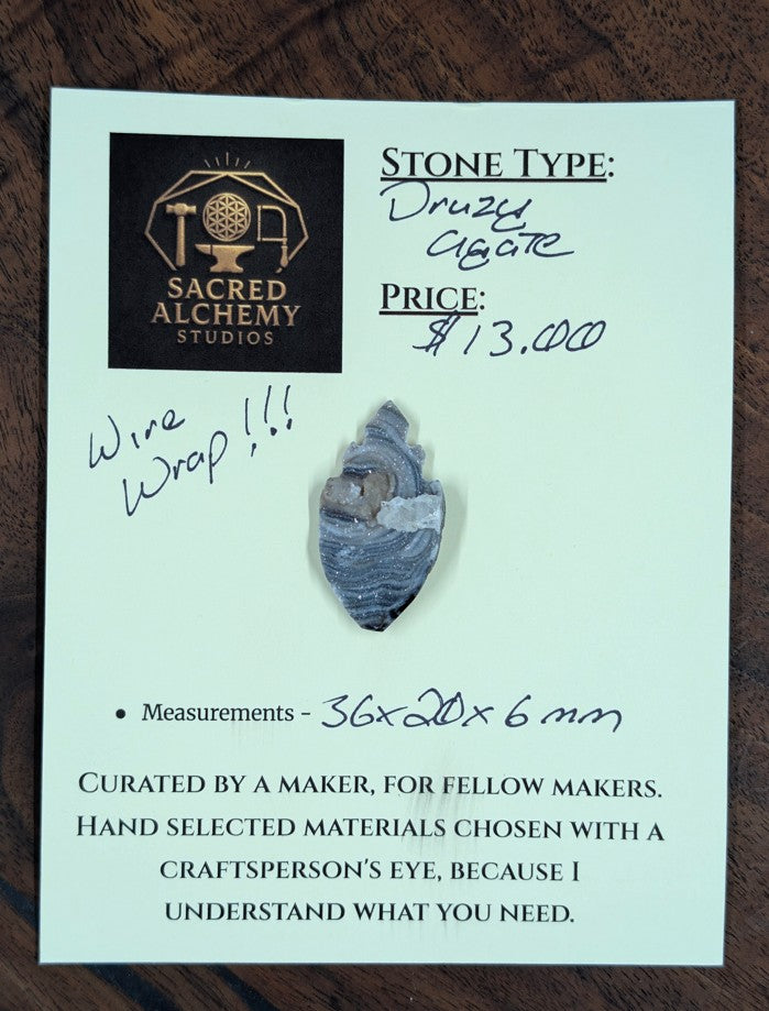 Druzy Agate Cabochon by Sacred Alchemy Studios