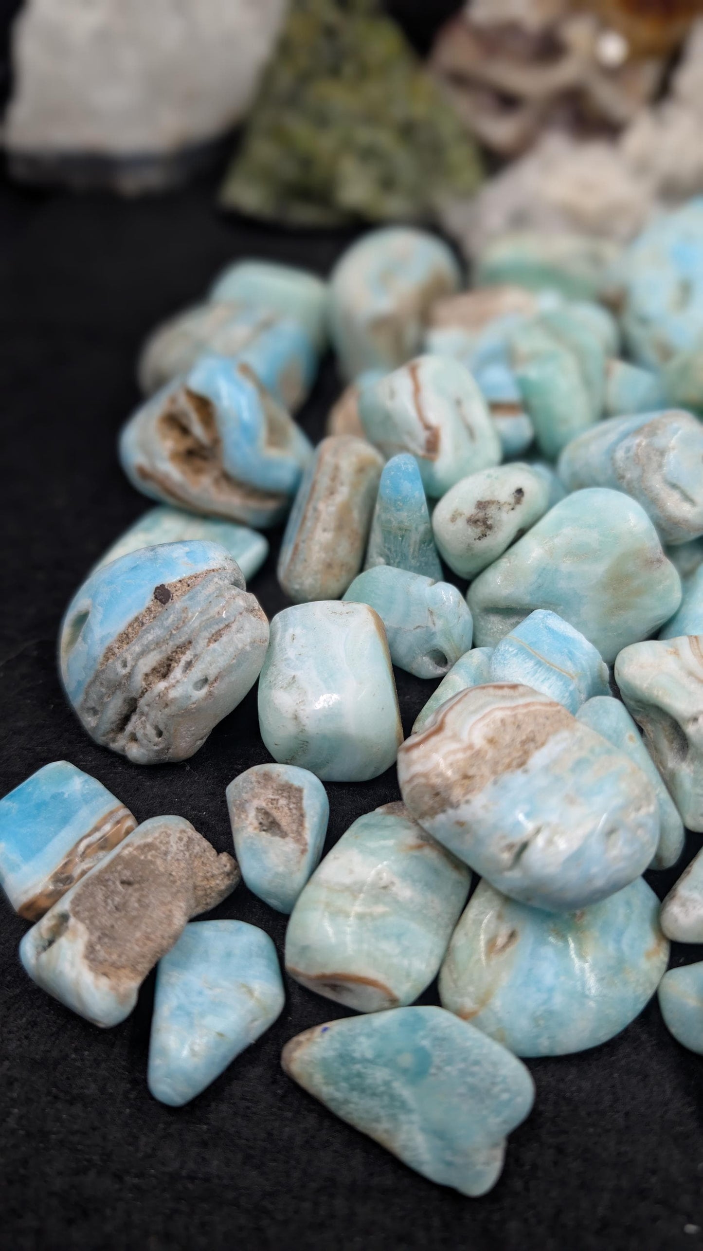 Calcite - Caribbean Blue Calcite – Pakistan – 100g of Tumbled Pieces by Sacred Alchemy Studios