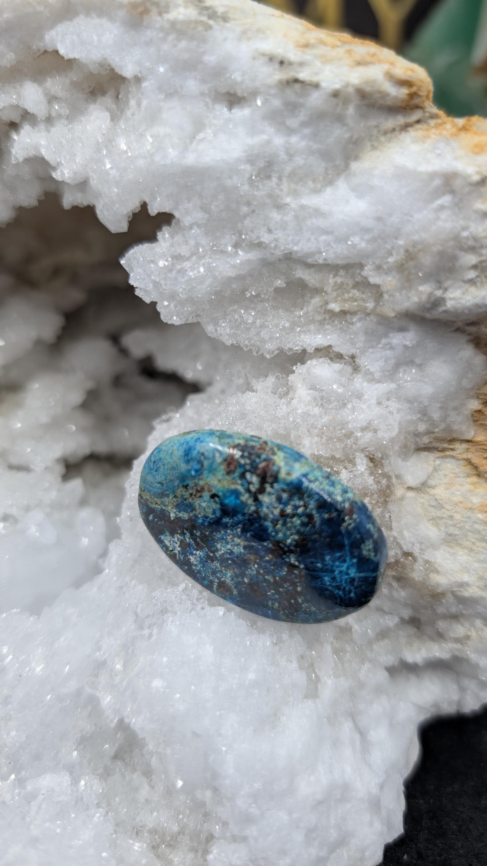 Chrysocolla - Arizona (Pima County, Tucson Mountains) - 1 Cabochon