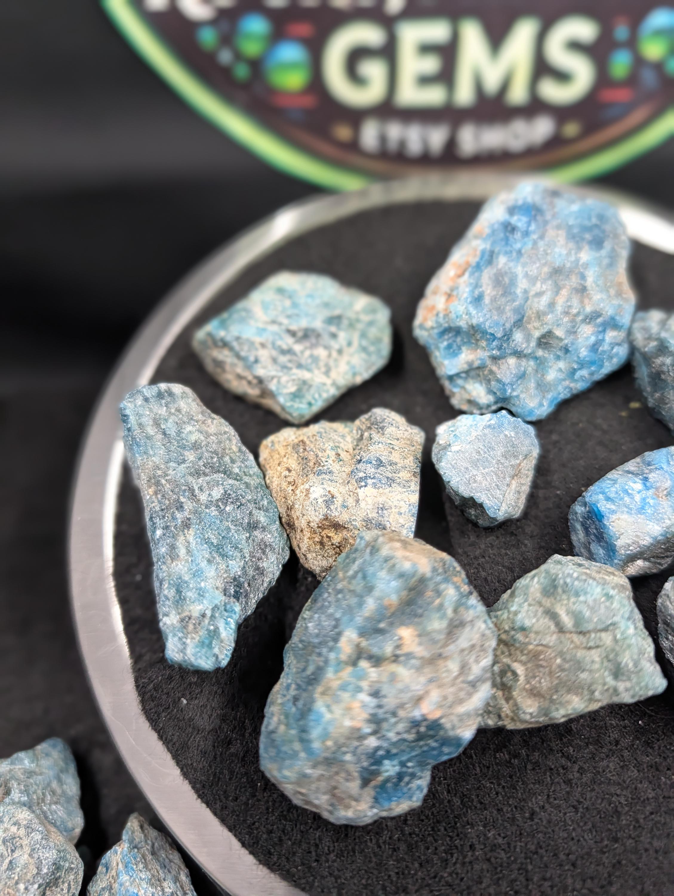 Blue Apatite – Brazil - 5 per 250g by Sacred Alchemy Studios