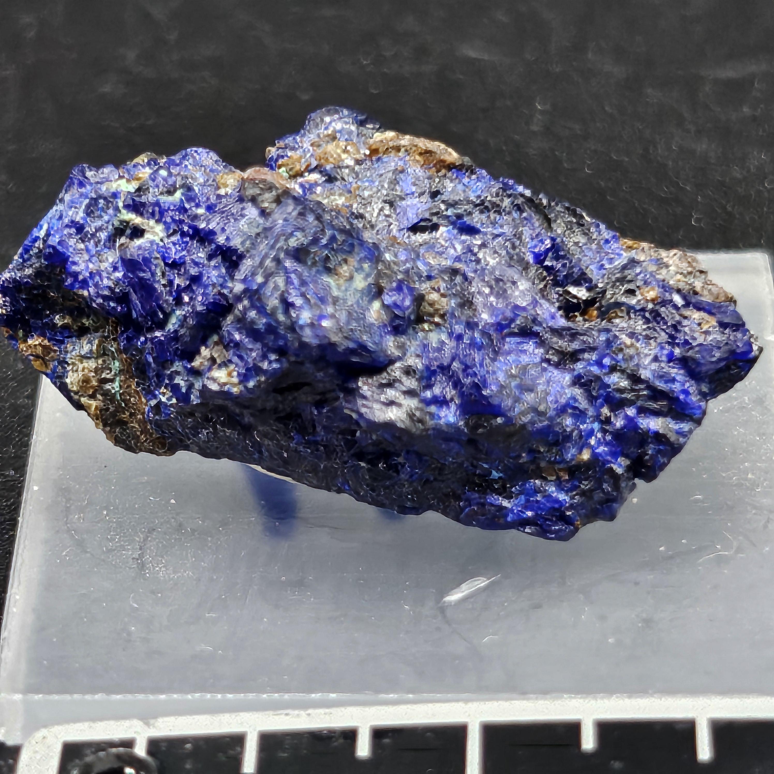 Azurite with Malachite and Calcite Crystals – Morenci Mine, Arizona by Sacred Alchemy Studios